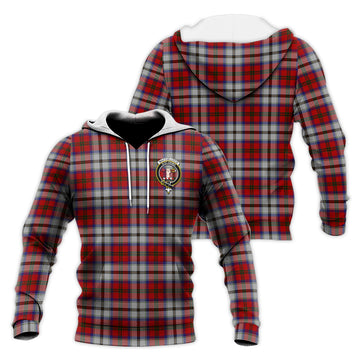 MacCulloch Dress Tartan Knitted Hoodie with Family Crest