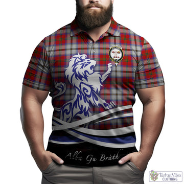MacCulloch Dress Tartan Polo Shirt with Alba Gu Brath Regal Lion Emblem