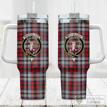 MacCulloch Dress Tartan and Family Crest Tumbler with Handle