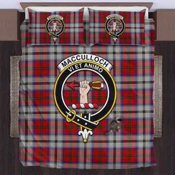 MacCulloch Dress Tartan Bedding Set with Family Crest