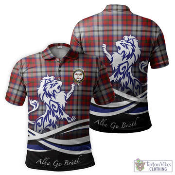 MacCulloch Dress Tartan Polo Shirt with Alba Gu Brath Regal Lion Emblem