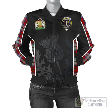 MacCulloch Dress Tartan Bomber Jacket with Family Crest and Scottish Thistle Vibes Sport Style
