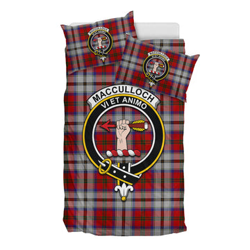 MacCulloch Dress Tartan Bedding Set with Family Crest