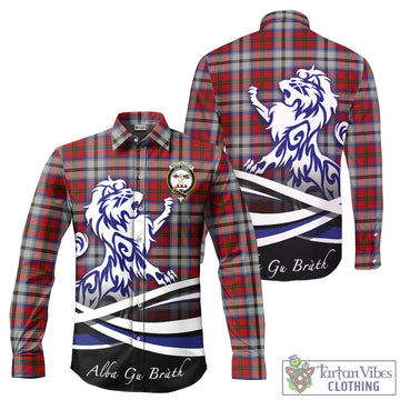 MacCulloch Dress Tartan Long Sleeve Button Up Shirt with Alba Gu Brath Regal Lion Emblem