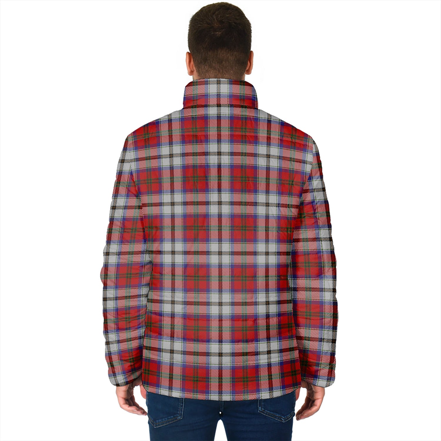 MacCulloch Dress Tartan Padded Jacket with Family Crest - Tartanvibesclothing