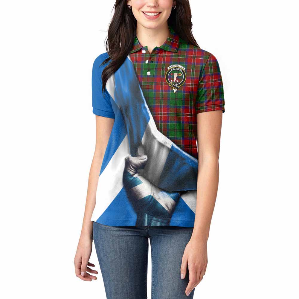 Tartan Vibes Clothing MacCulloch (McCulloch) Tartan Women's Polo Shirt with Family Crest Scotland Patriotic Style