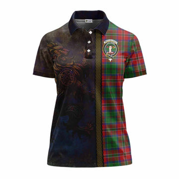 Tartan Vibes Clothing MacCulloch (McCulloch) Tartan Family Crest Women's Polo Shirt Alba Gu Brath Be Brave Lion Ancient Style