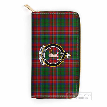 MacCulloch (McCulloch) Tartan Women's Leather Wallet with Family Crest