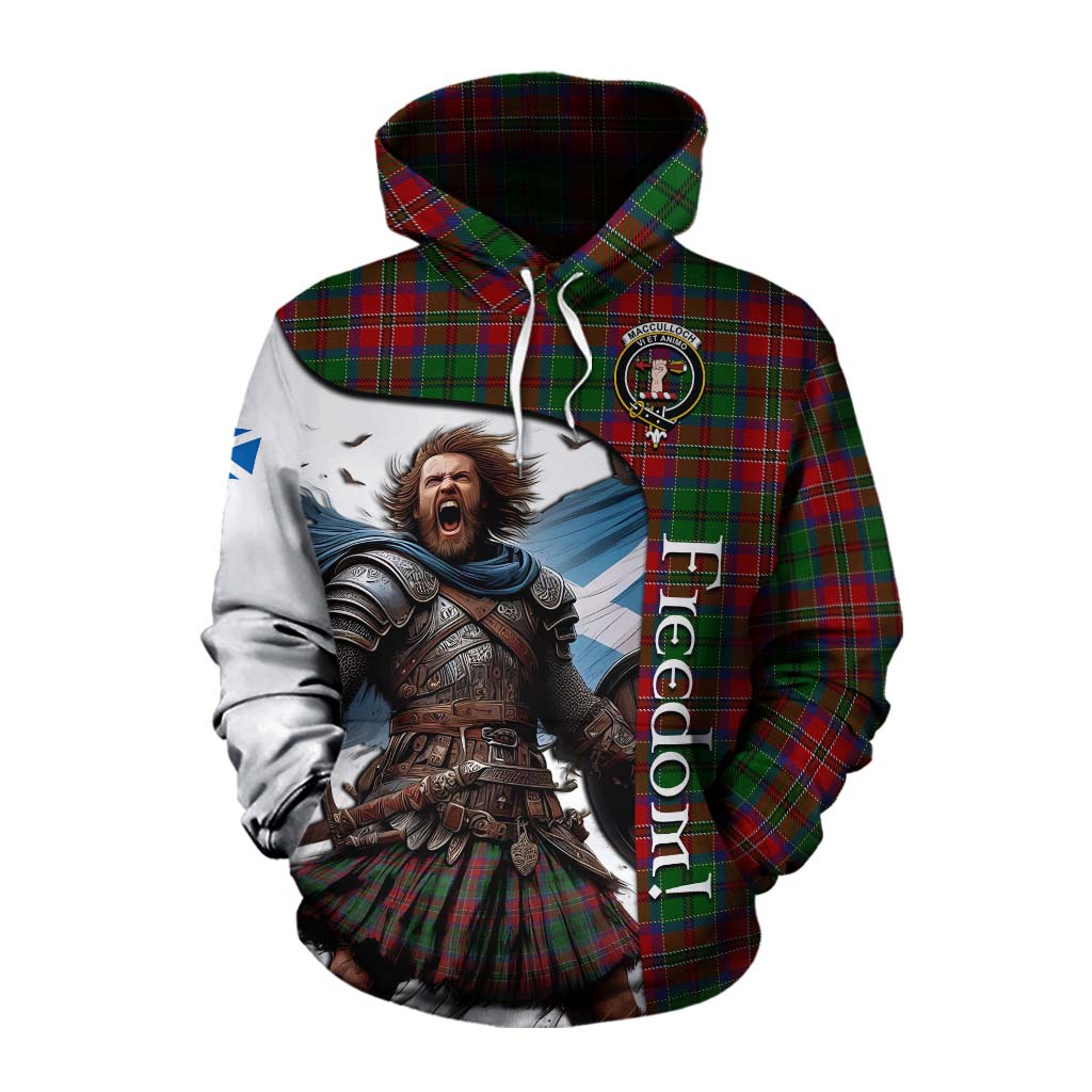 Tartan Vibes Clothing MacCulloch (McCulloch) Crest Tartan Cotton Hoodie Inspired by the Freedom of Scottish Warrior