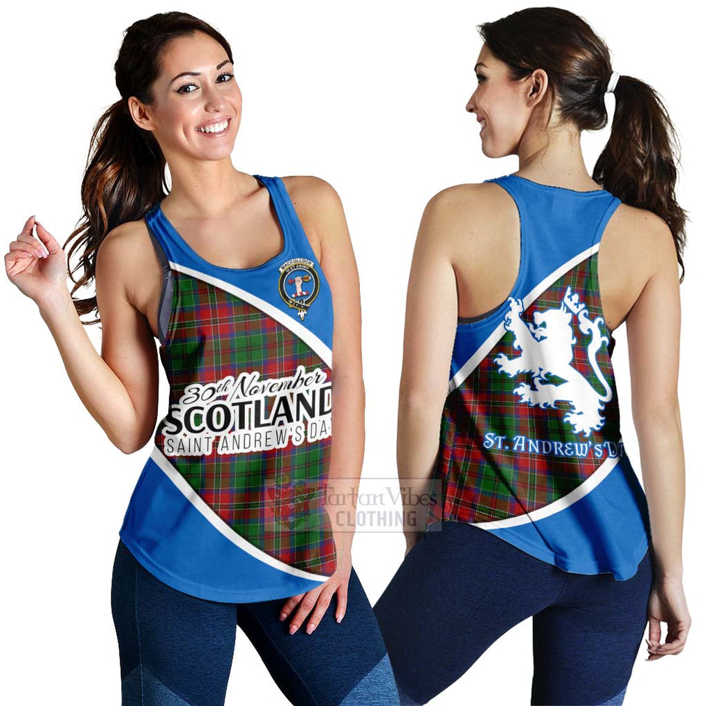 Tartan Vibes Clothing MacCulloch (McCulloch) Family Crest Tartan Women's Racerback Tanks Celebrate Saint Andrew's Day in Style