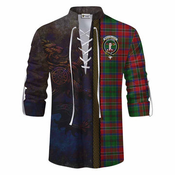 MacCulloch (McCulloch) Tartan Family Crest Ghillie Kilt Shirt Alba Gu Brath Be Brave Lion Ancient Style