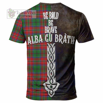 Tartan Vibes Clothing MacCulloch (McCulloch) Tartan Family Crest T-Shirt Alba Gu Brath Be Brave Lion Ancient Style