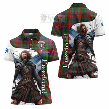 Tartan Vibes Clothing MacCulloch (McCulloch) Crest Tartan Women's Polo Shirt Inspired by the Freedom of Scottish Warrior