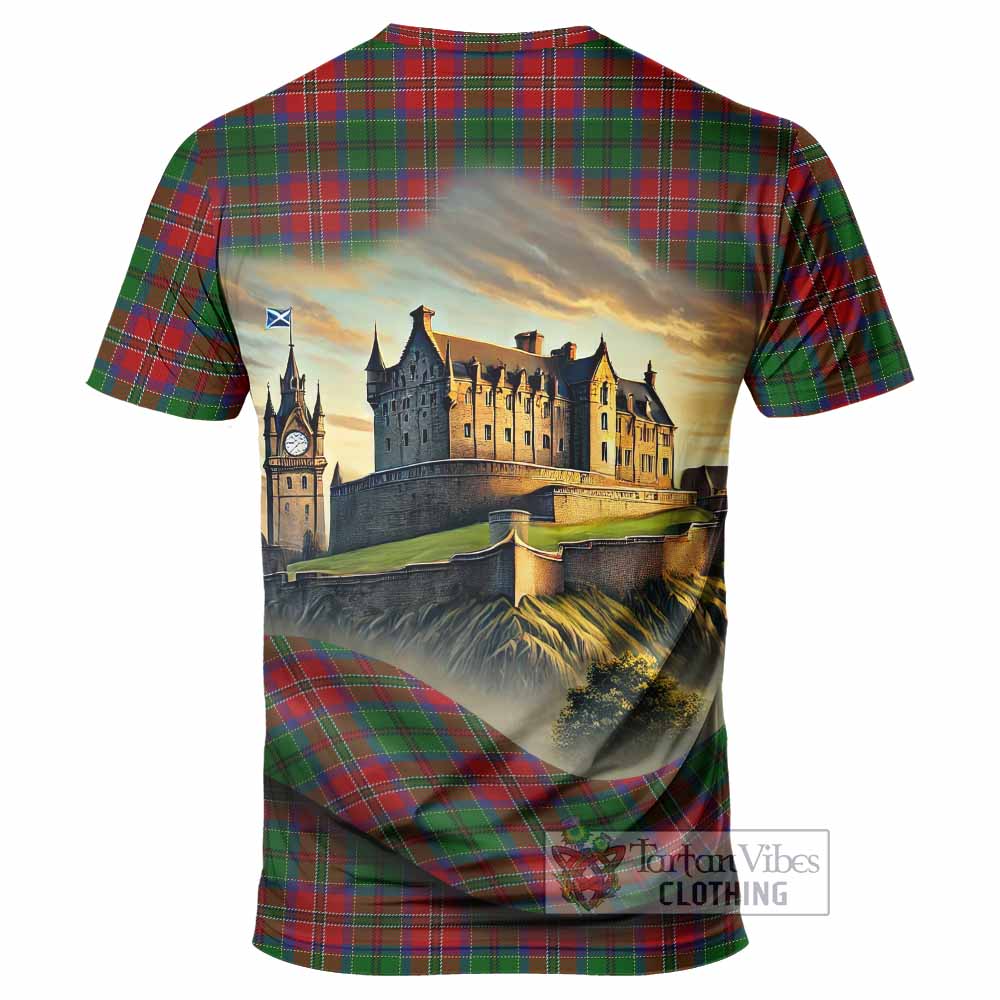 Tartan Vibes Clothing MacCulloch (McCulloch) Tartan Family Crest T-Shirt with Scottish Ancient Castle Stype