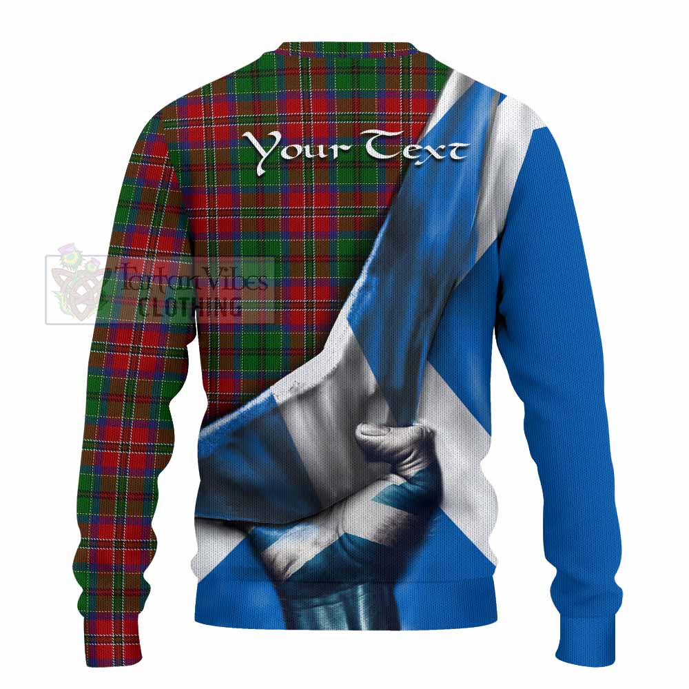 Tartan Vibes Clothing MacCulloch (McCulloch) Tartan Knitted Sweater with Family Crest Scotland Patriotic Style