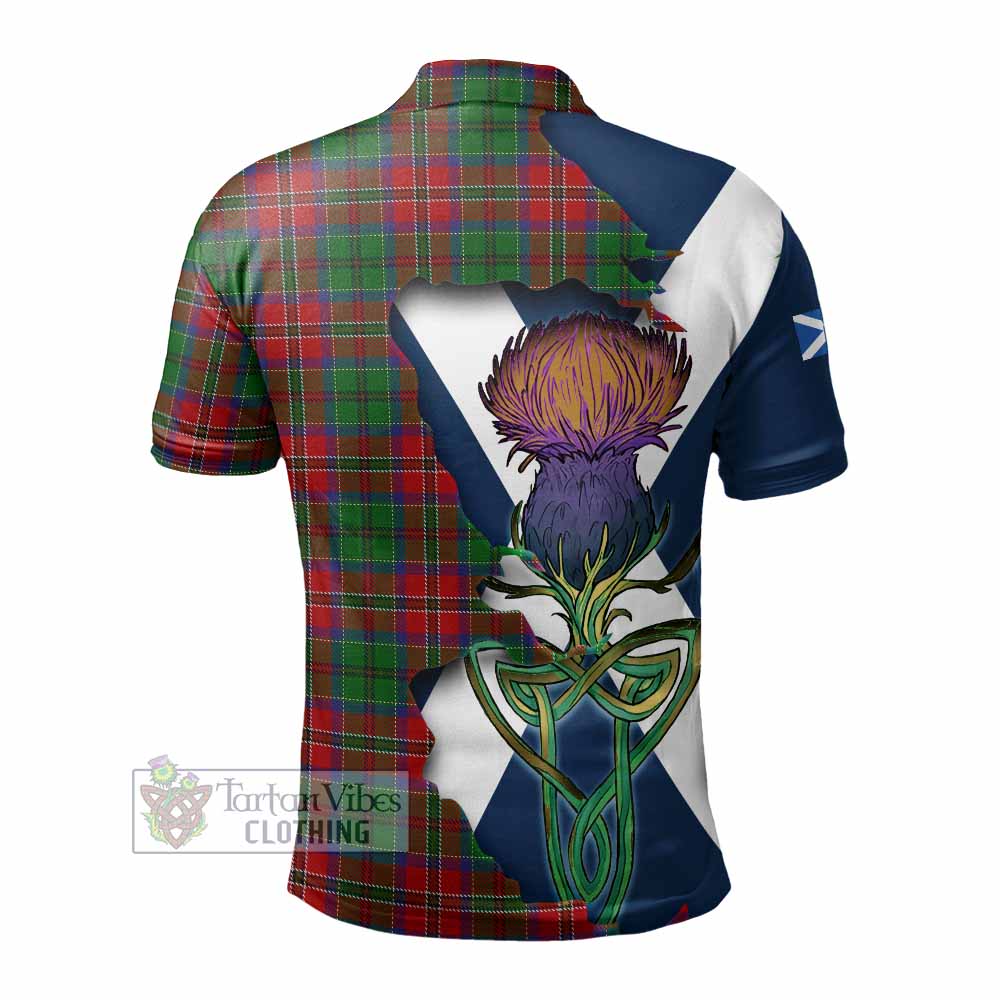 Tartan Vibes Clothing MacCulloch (McCulloch) Tartan Family Crest Polo Shirt Scottish Thistle Celtic Inspired