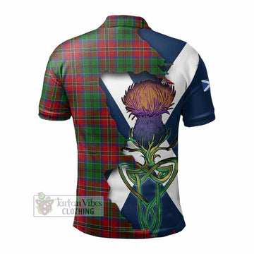 MacCulloch (McCulloch) Tartan Family Crest Polo Shirt Scottish Thistle Celtic Inspired