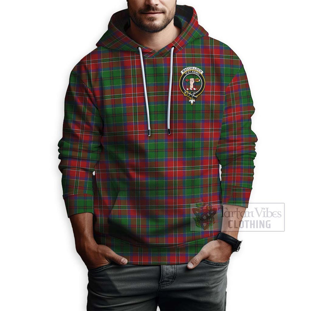 Tartan Vibes Clothing MacCulloch (McCulloch) Tartan Hoodie with Family Crest Celtic Skull Style