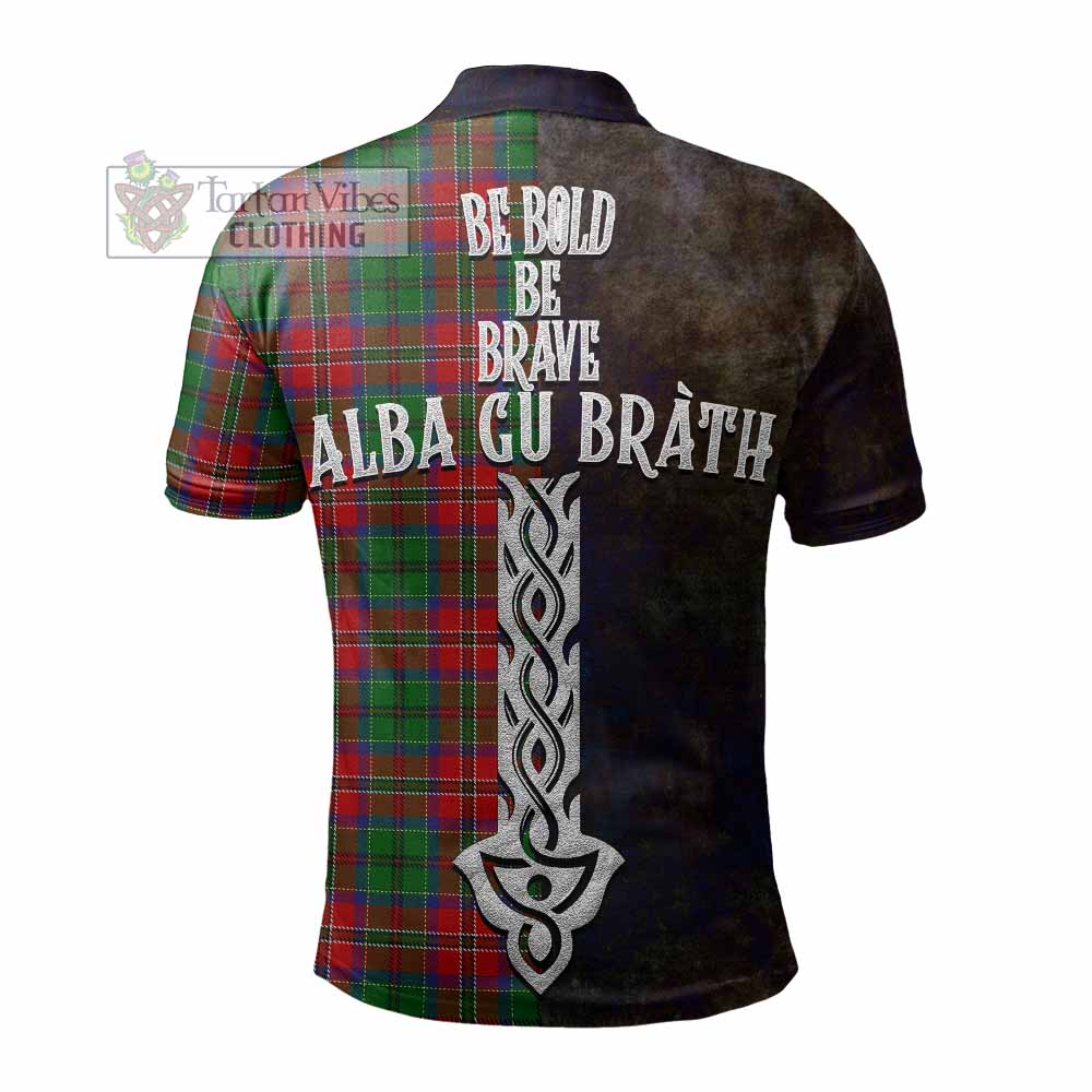 Tartan Vibes Clothing MacCulloch (McCulloch) Tartan Family Crest Polo Shirt Alba Gu Brath Be Brave Lion Ancient Style