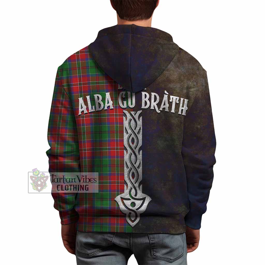 Tartan Vibes Clothing MacCulloch (McCulloch) Tartan Family Crest Hoodie Alba Gu Brath Be Brave Lion Ancient Style