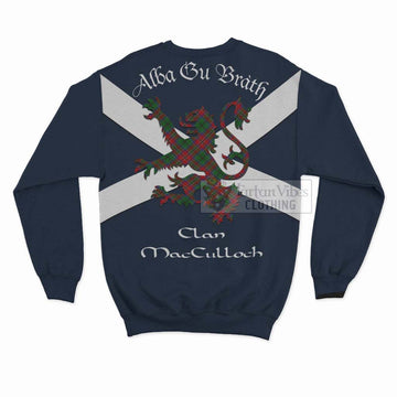 Tartan Vibes Clothing MacCulloch (McCulloch) Tartan Lion Rampant Sweatshirt – Proudly Display Your Heritage with Alba Gu Brath and Clan Name