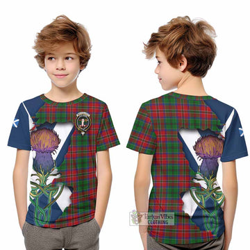 MacCulloch (McCulloch) Tartan Family Crest Kid T-Shirt Scottish Thistle Celtic Inspired