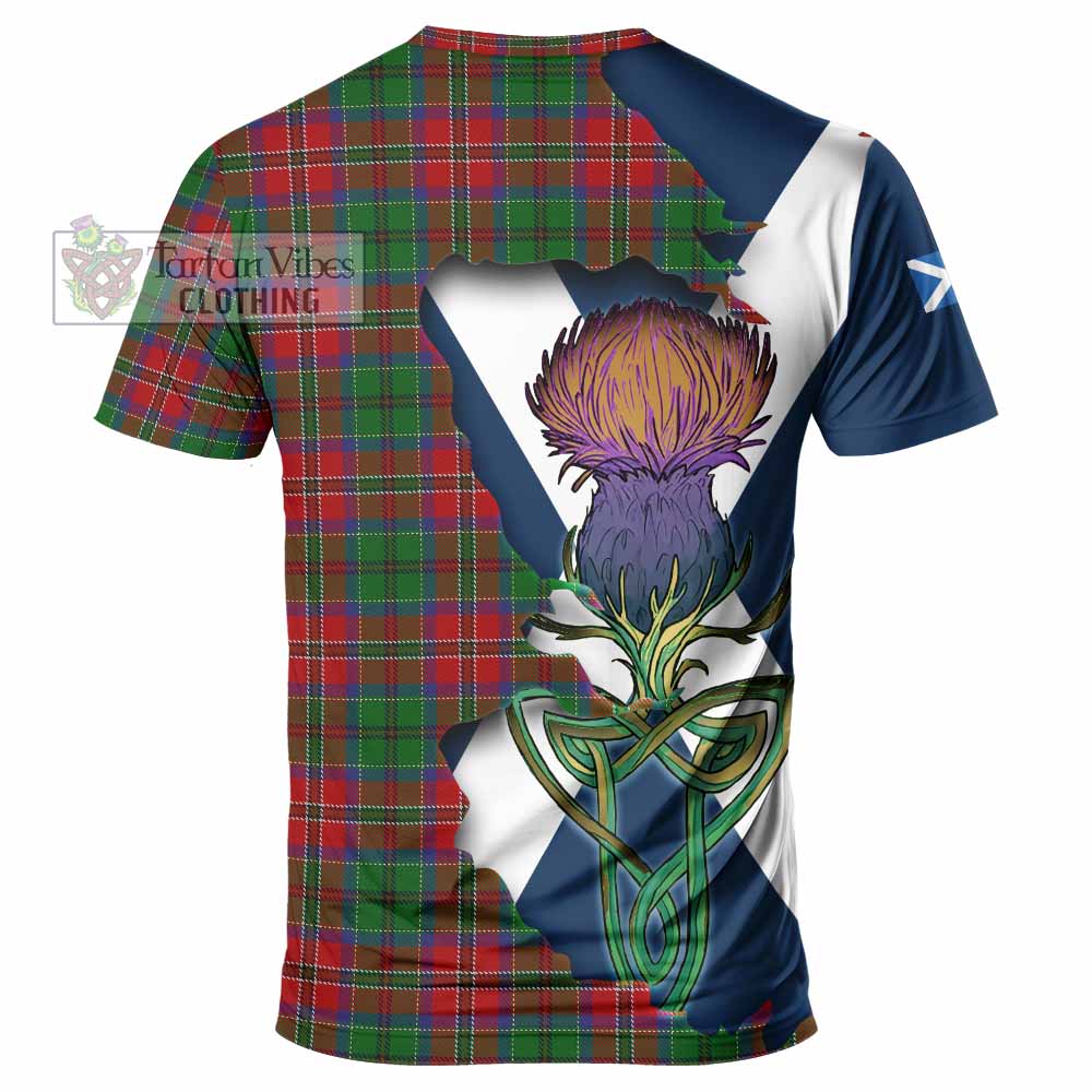 Tartan Vibes Clothing MacCulloch (McCulloch) Tartan Family Crest T-Shirt Scottish Thistle Celtic Inspired