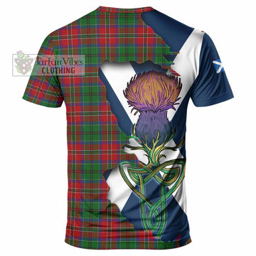 Tartan Vibes Clothing MacCulloch (McCulloch) Tartan Family Crest T-Shirt Scottish Thistle Celtic Inspired