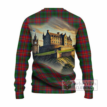 Tartan Vibes Clothing MacCulloch (McCulloch) Tartan Family Crest Knitted Sweater with Scottish Ancient Castle Style
