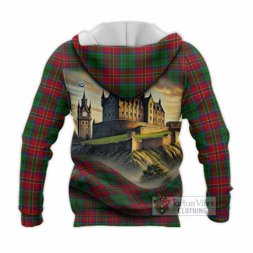 MacCulloch (McCulloch) Tartan Family Crest Knitted Hoodie with Scottish Ancient Castle Style