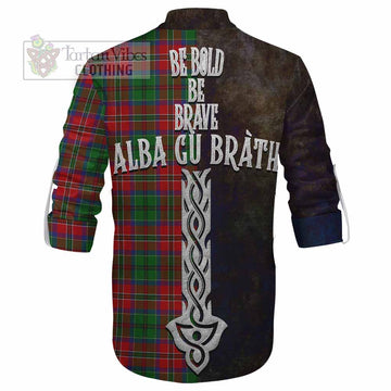 MacCulloch (McCulloch) Tartan Family Crest Ghillie Kilt Shirt Alba Gu Brath Be Brave Lion Ancient Style