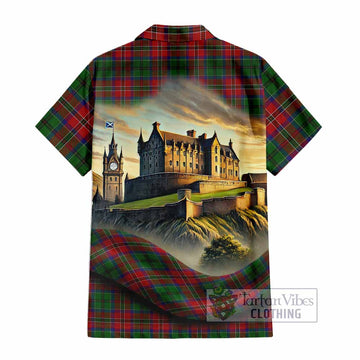 MacCulloch (McCulloch) Tartan Family Crest Hawaiian Shirt with Scottish Ancient Castle Style