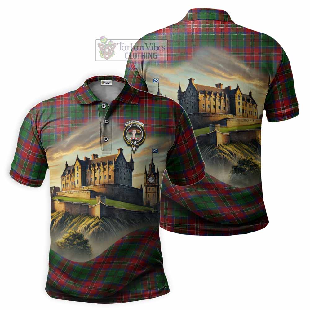 Tartan Vibes Clothing MacCulloch (McCulloch) Tartan Family Crest Polo Shirt with Scottish Ancient Castle Stype