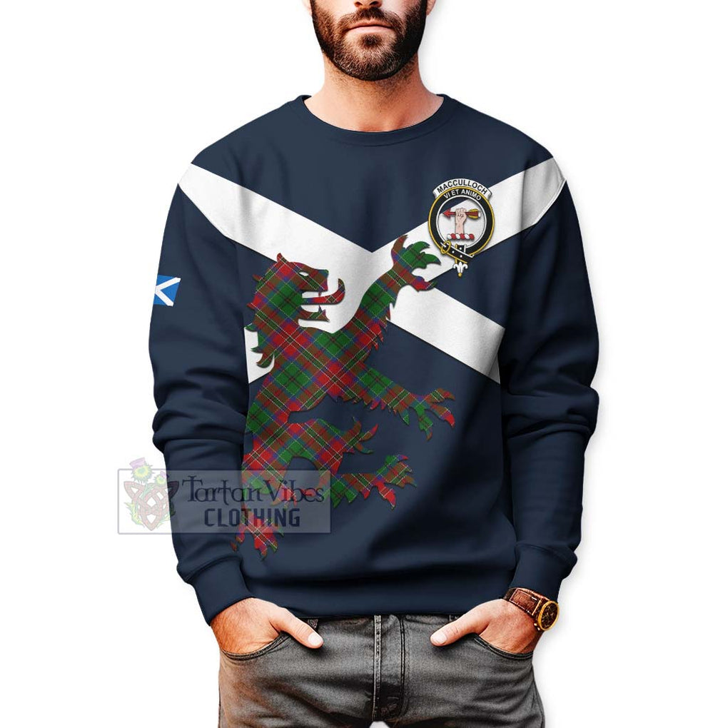 Tartan Vibes Clothing MacCulloch (McCulloch) Tartan Lion Rampant Sweatshirt – Proudly Display Your Heritage with Alba Gu Brath and Clan Name
