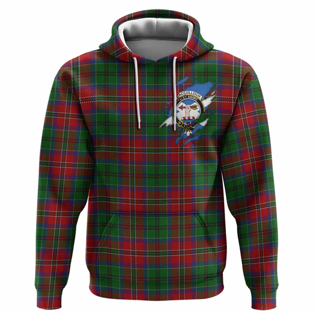 MacCulloch (McCulloch) Clan Crest In Me Tartan Hoodie Scotland Flag Style
