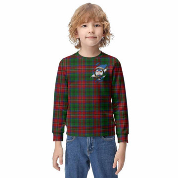 MacCulloch (McCulloch) Clan Crest In Me Tartan Kid Knitted Sweatshirt Scotland Flag Style