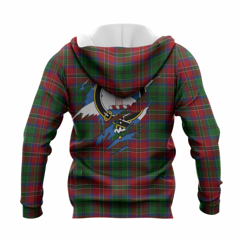MacCulloch (McCulloch) Clan Crest In Me Tartan Knitted Hoodie Scotland Flag Style
