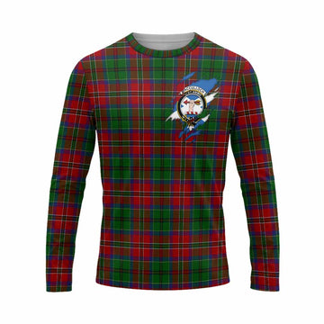 MacCulloch (McCulloch) Clan Crest In Me Tartan Long Sleeve T-Shirt Scotland Flag Style
