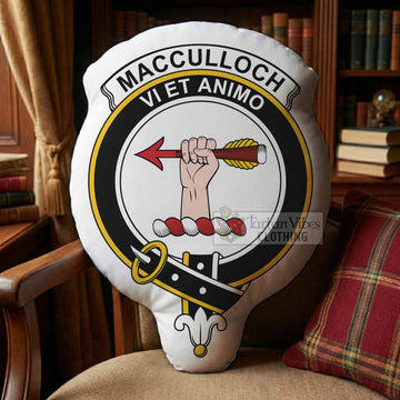 MacCulloch (McCulloch) Clan Crest Shaped Throw Pillow, Scottish Clan Badge Decorative Pillow