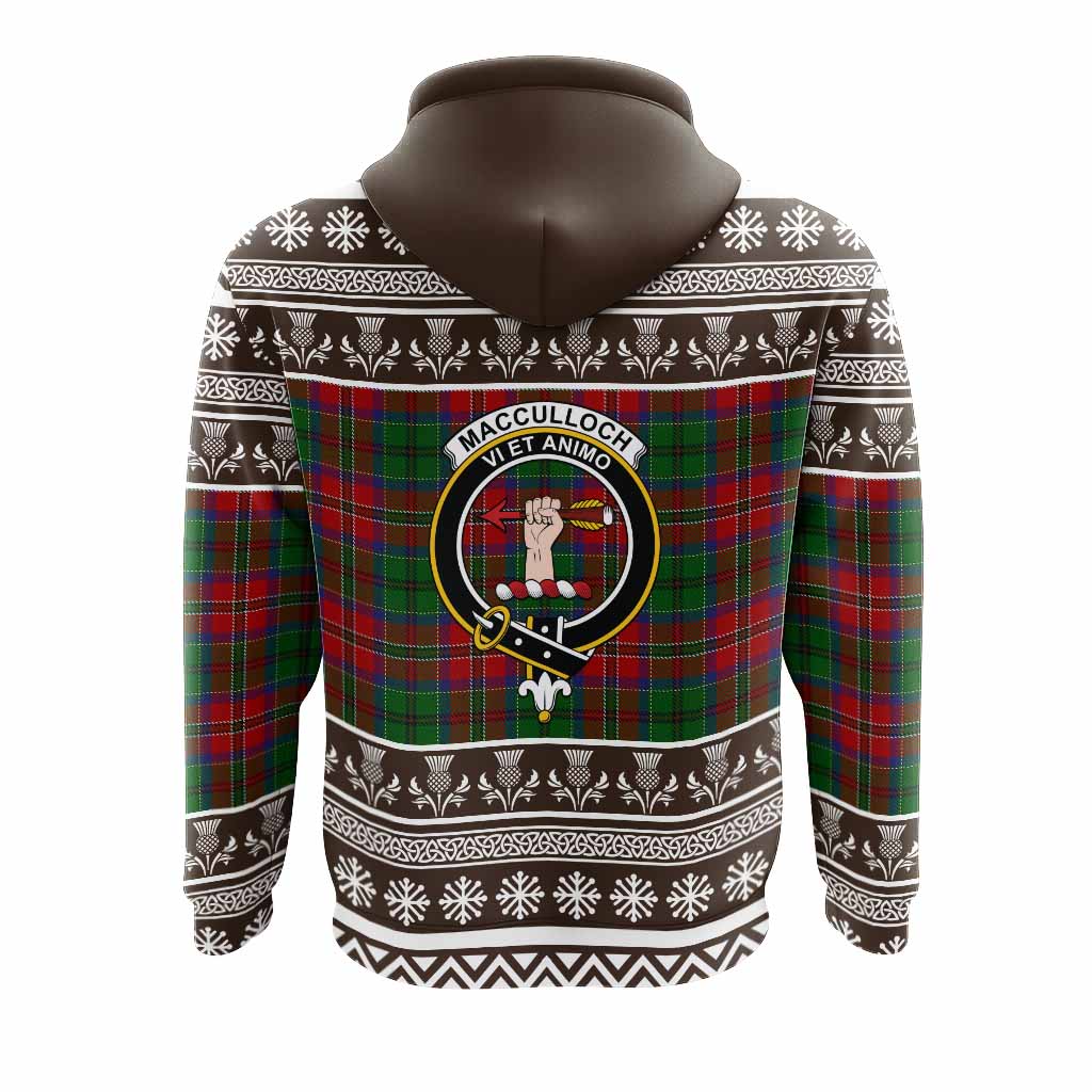 MacCulloch (McCulloch) Clan Tartan Christmas Hoodie with Family Crest - Tartan Vibes Clothing