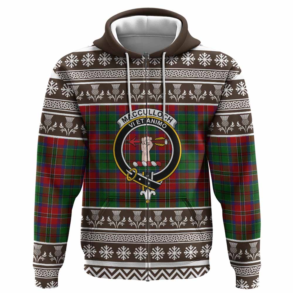 MacCulloch (McCulloch) Clan Tartan Christmas Hoodie with Family Crest - Tartan Vibes Clothing