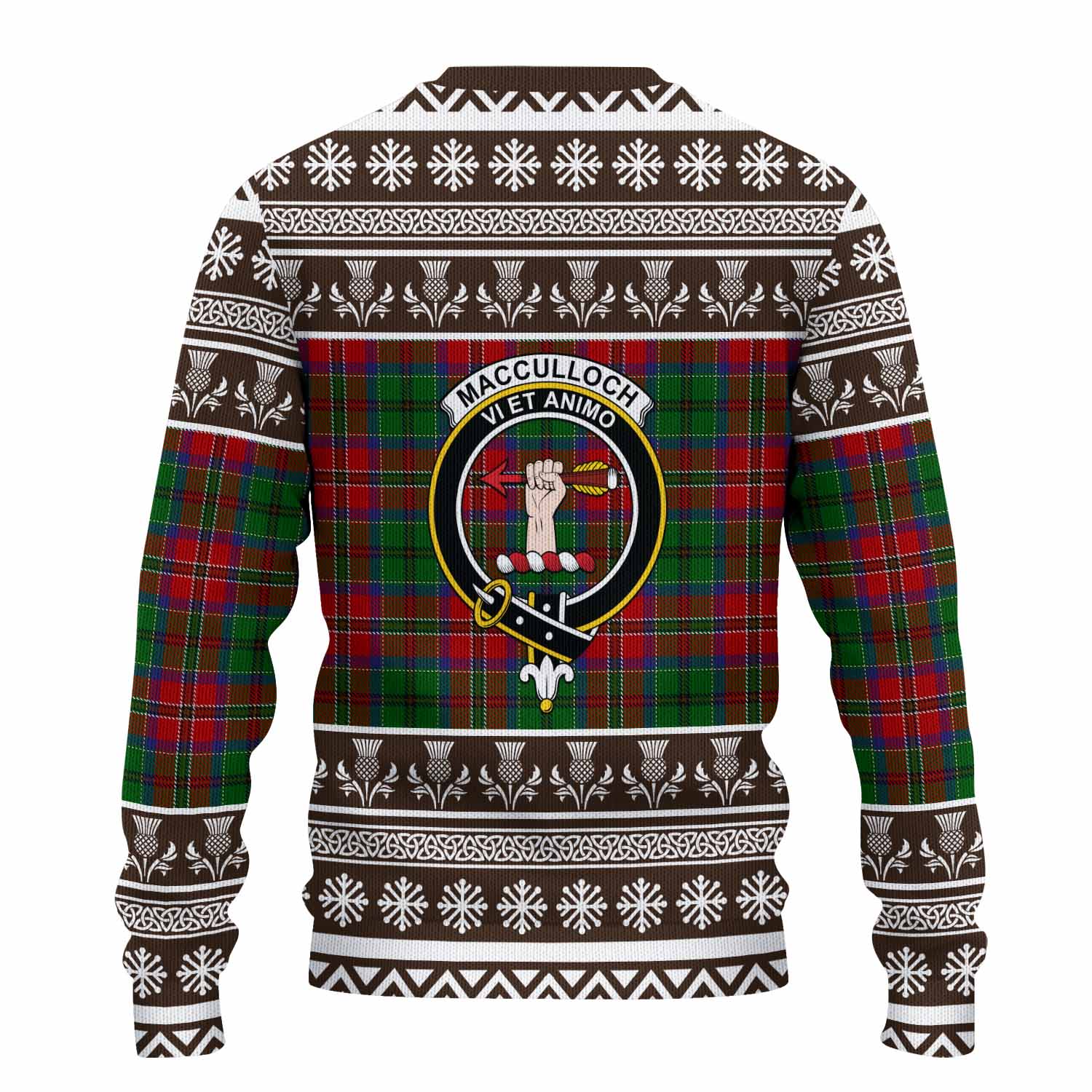 MacCulloch (McCulloch) Clan Tartan Christmas Ugly Sweater with Family Crest - Tartan Vibes Clothing