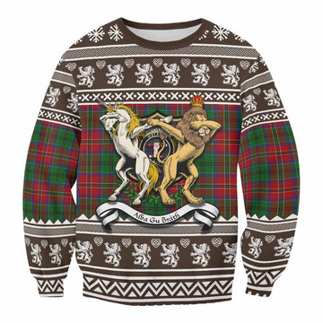MacCulloch (McCulloch) Clan Tartan Crest Christmas Sweatshirt Coat of Arms Funny Style