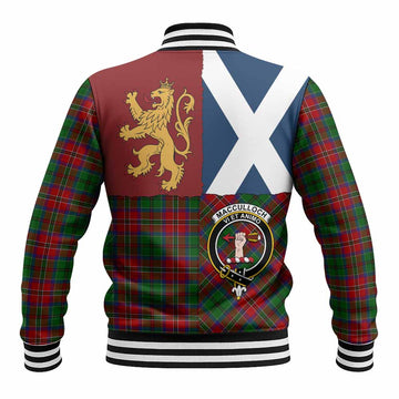 MacCulloch (McCulloch) Crest Tartan Baseball Jacket with Lion Rampant Saltire Style