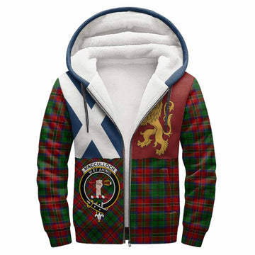 MacCulloch (McCulloch) Crest Tartan Sherpa Hoodie with Lion Rampant Saltire Style