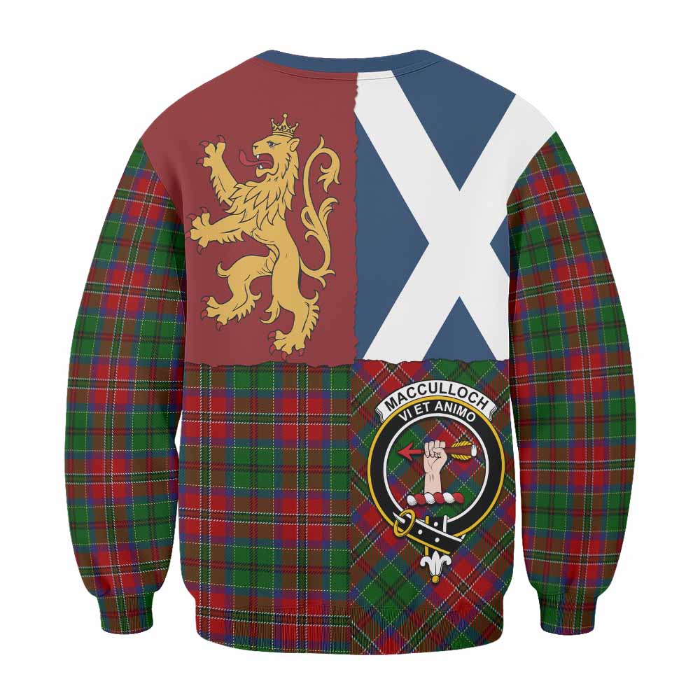 MacCulloch (McCulloch) Crest Tartan Sweatshirt with Lion Rampant Saltire Style