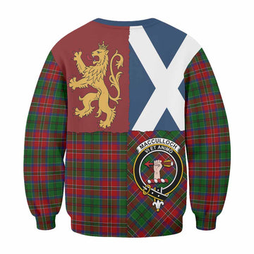 MacCulloch (McCulloch) Crest Tartan Sweatshirt with Lion Rampant Saltire Style