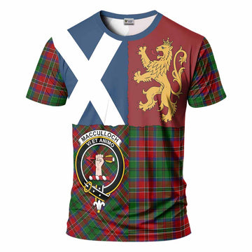 MacCulloch (McCulloch) Crest Tartan T-Shirt with Lion Rampant Saltire Style
