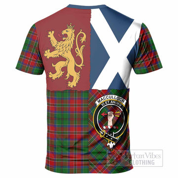MacCulloch (McCulloch) Crest Tartan T-Shirt with Lion Rampant Saltire Style