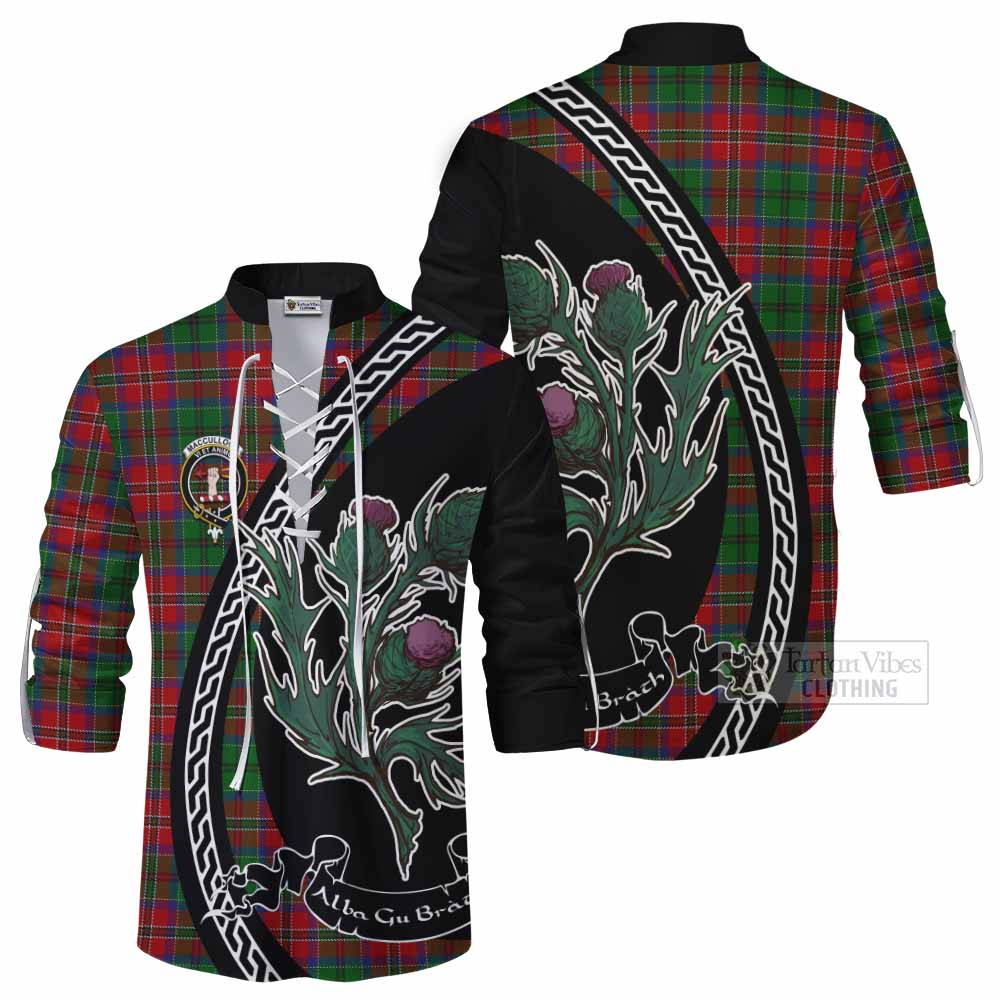 MacCulloch (McCulloch) Family Crest Tartan Ghillie Shirt Alba Thistle Inspired - Tartan Vibes Clothing